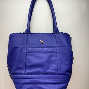 Emma Fox leather purple blue shoulder bag